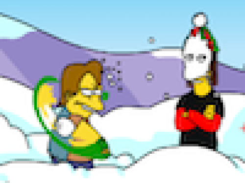 Simpsons Sneeuwballen (Spelletje)