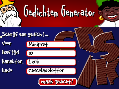 Gedichten Generator (Oud) (Spelletje)