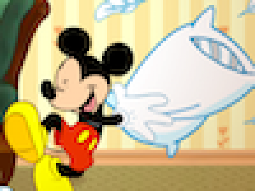 Mickey en zijn Vriendjes in een Kussengevecht (Spelletje)