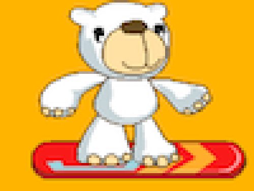 Snowboarden met een IJsbeer (Spelletje)