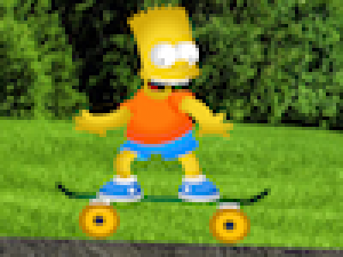 Skateboarden met Bart Simpson (Spelletje)