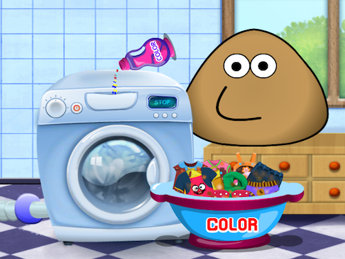 Wassen met Pou (Spelletje)