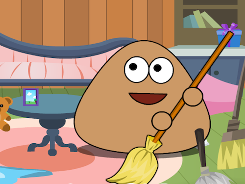 Schoonmaken met Pou (Spelletje)