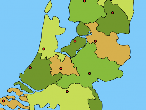 Hoofdsteden Nederland Topografie (Nieuw) (Spelletje)