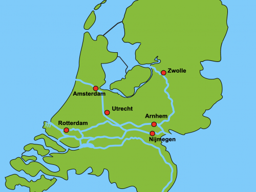 Wateren Nederland Topografie (Nieuw) (Spelletje)