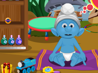 In Bad met Baby Smurf (Spelletje)