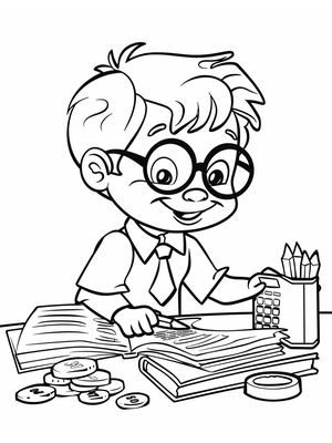 Accountant Kleurplaat 2 — gratis kleurplaat