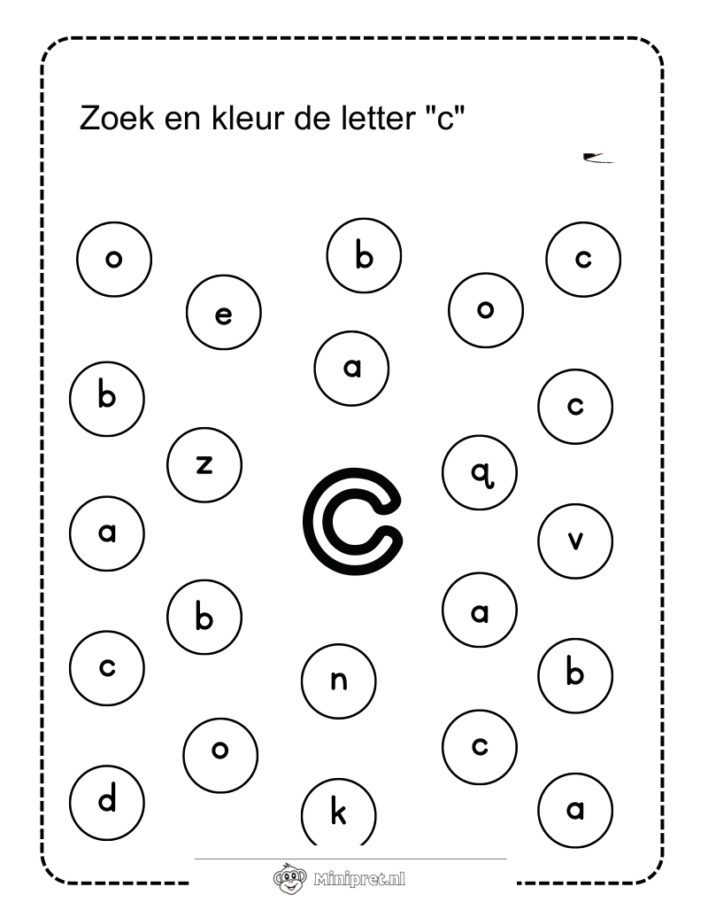 Letter C Kleurplaat — gratis kleurplaat