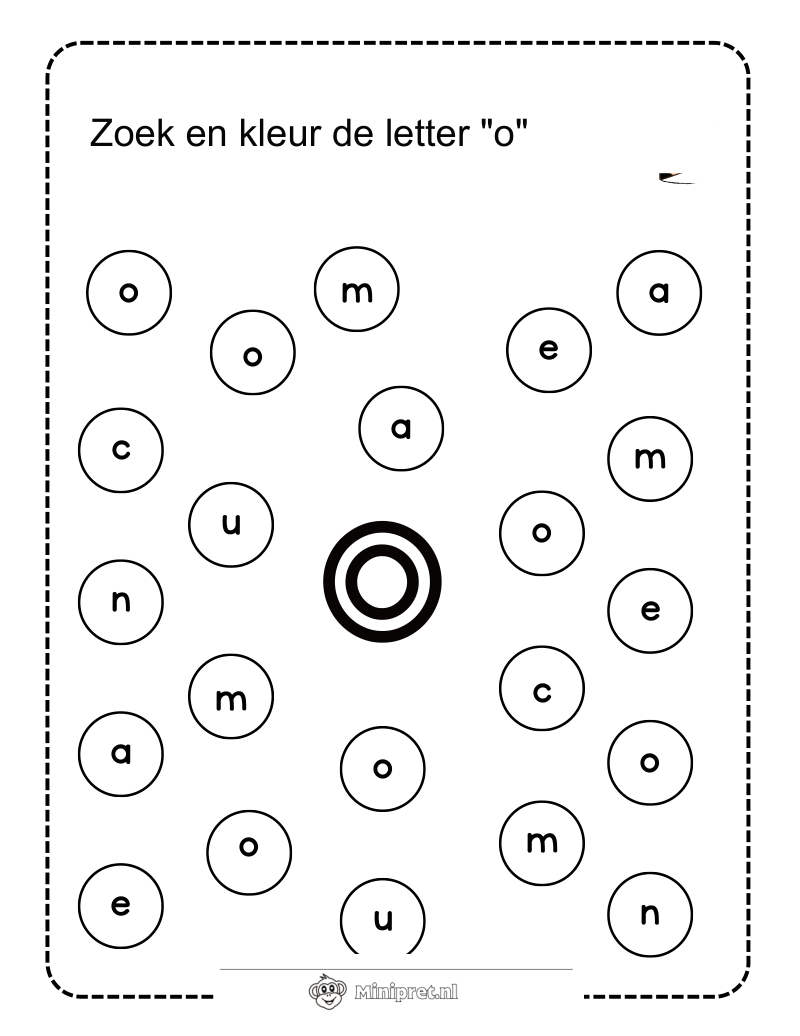 Letter O Kleurplaat — gratis kleurplaat