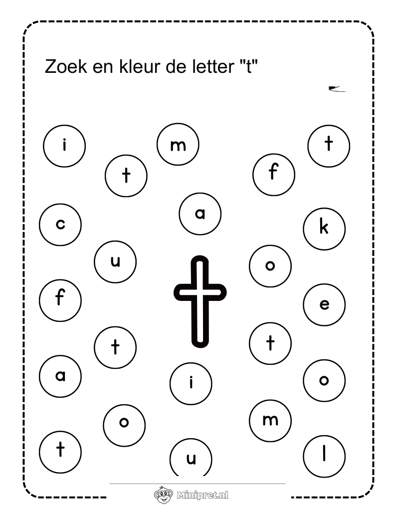 Letter T Kleurplaat — gratis kleurplaat