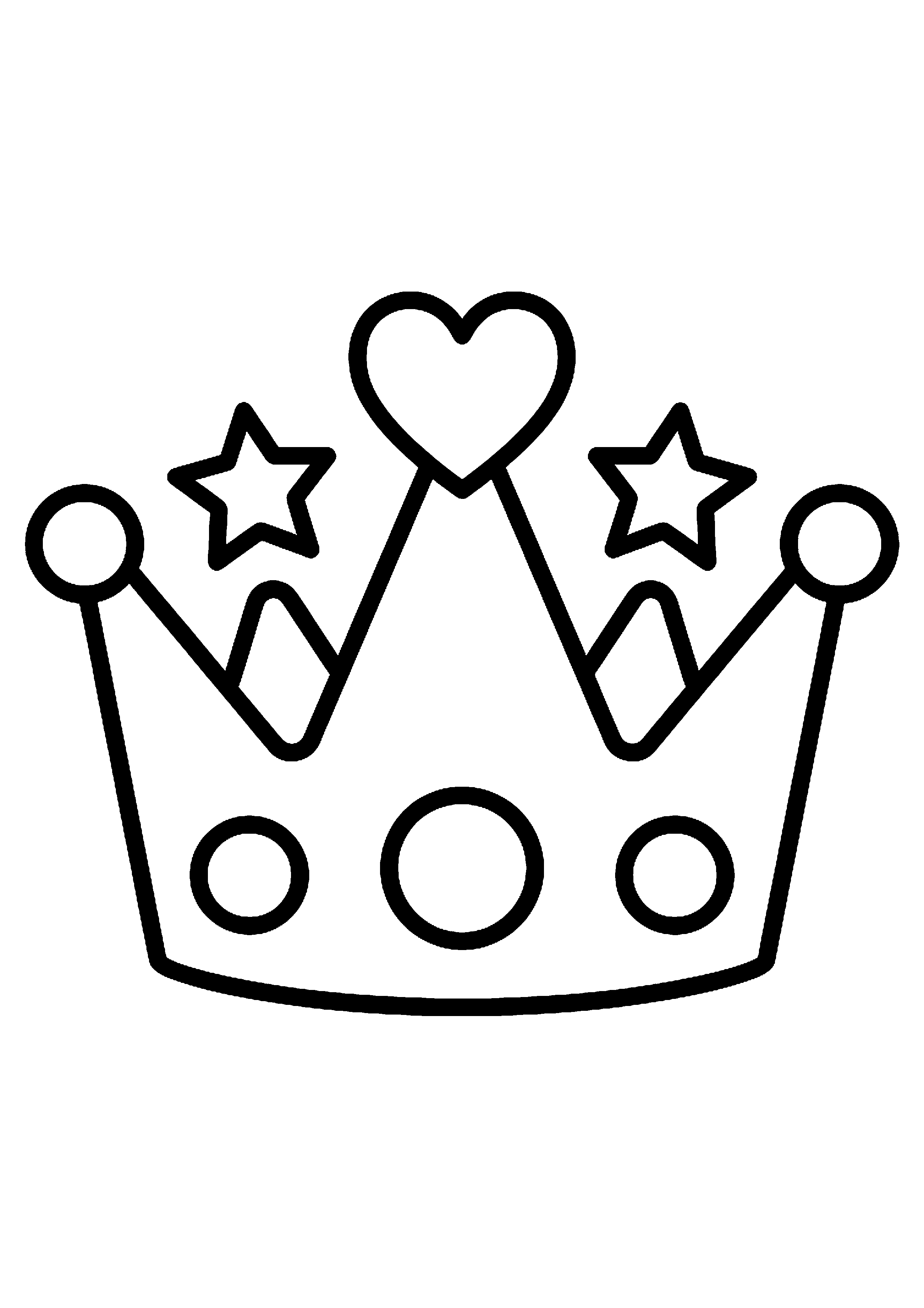 Grote kroon met decoraties kleurplaat — gratis kleurplaat