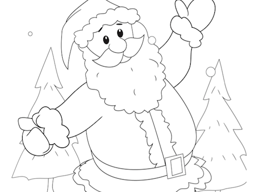 Kerstman Kleurplaat — gratis kleurplaat