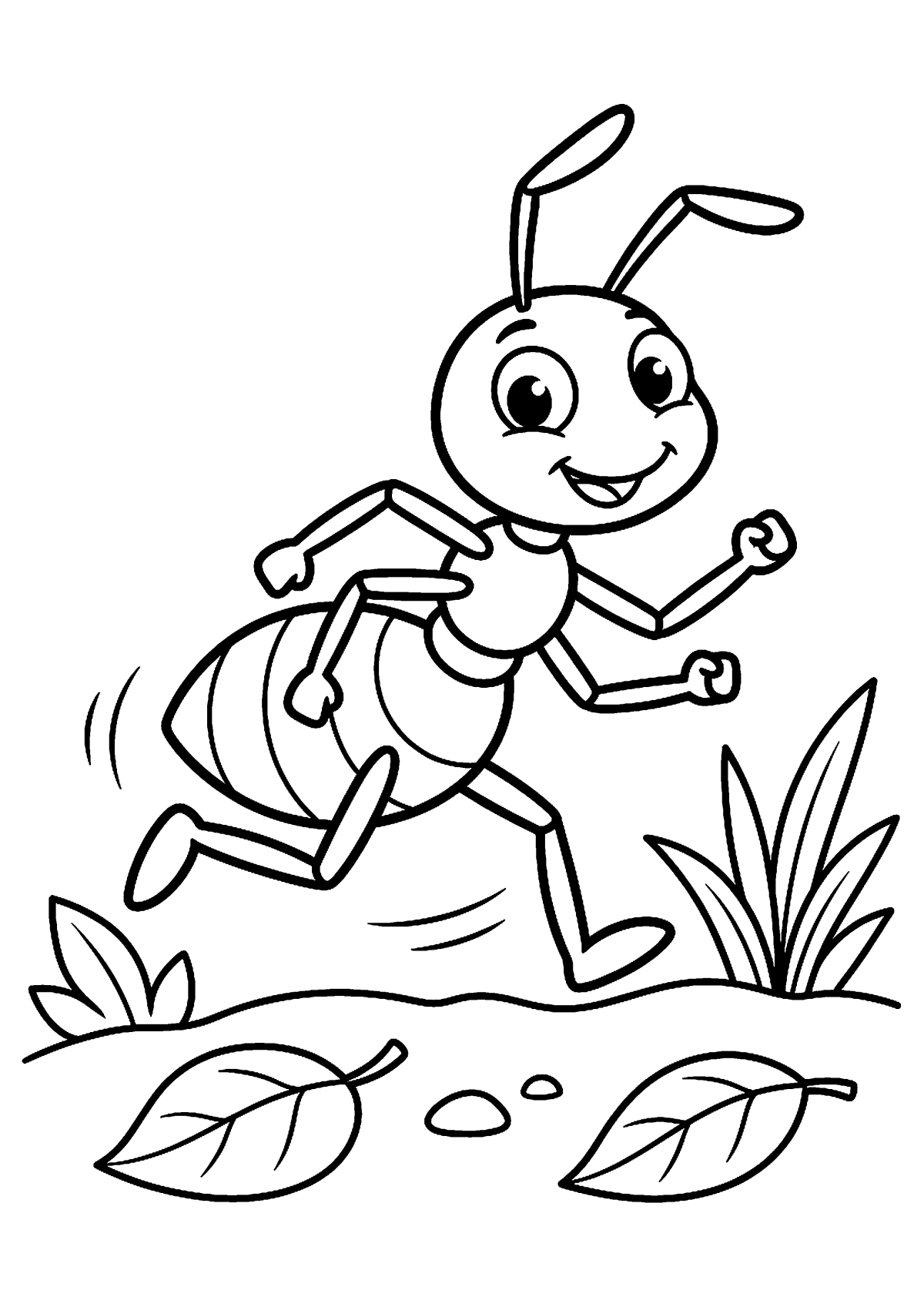 Lopende mier kleurplaat — gratis kleurplaat