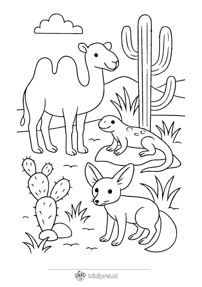 Kactus kleurplaten