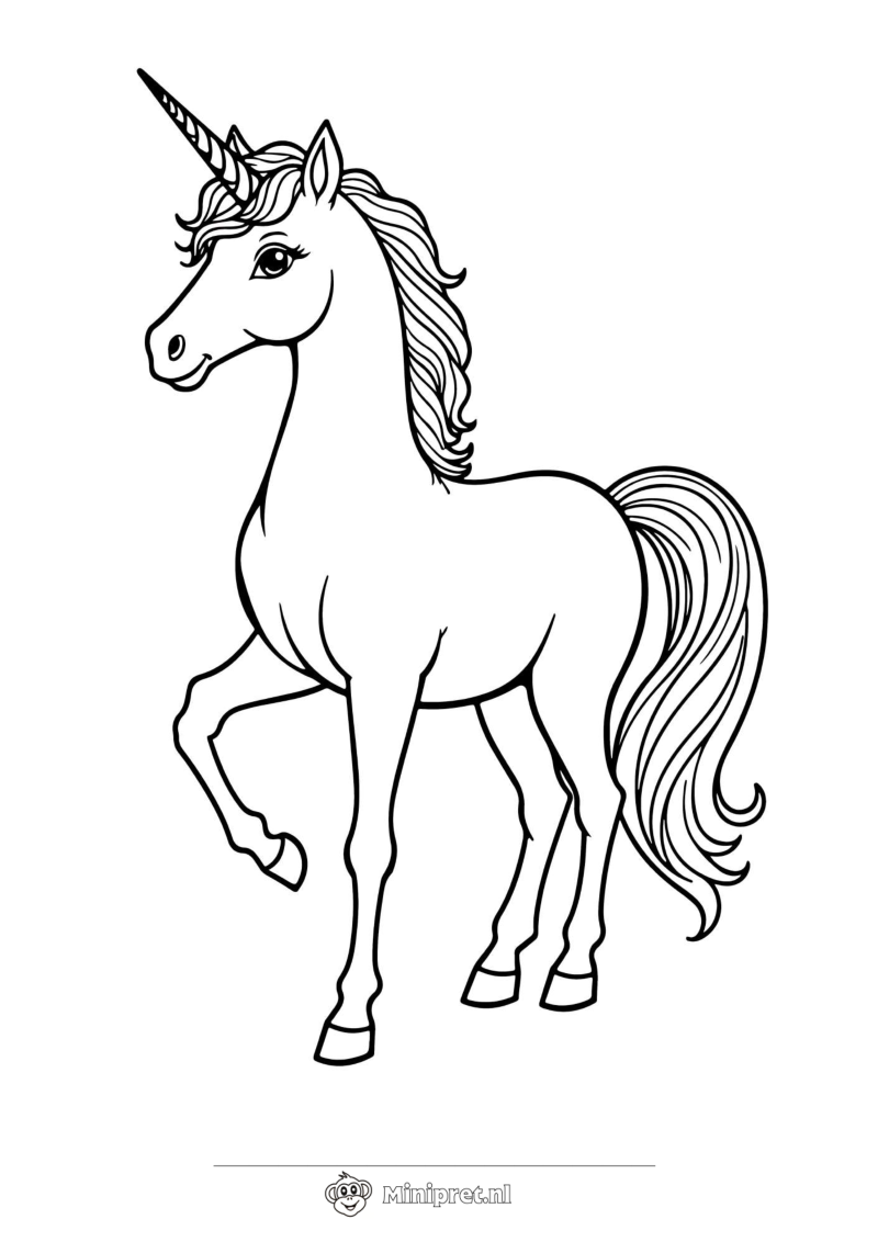 Eenhoorn kleurplaten