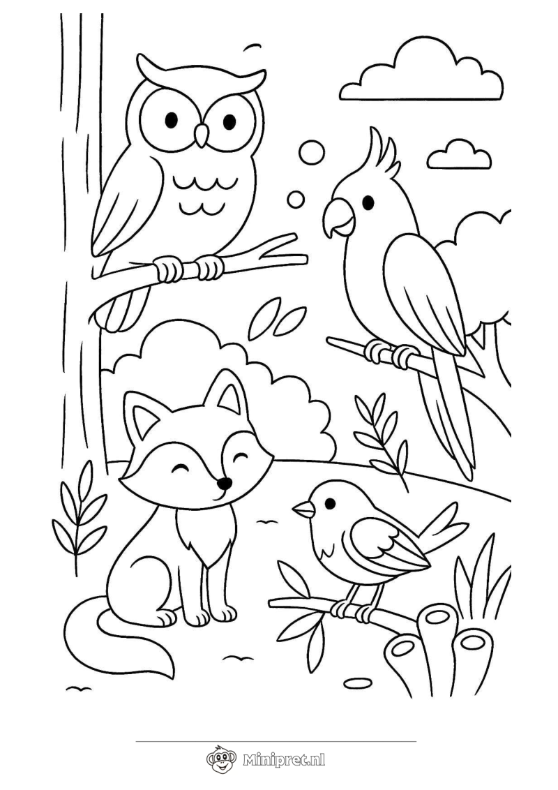Bos kleurplaten