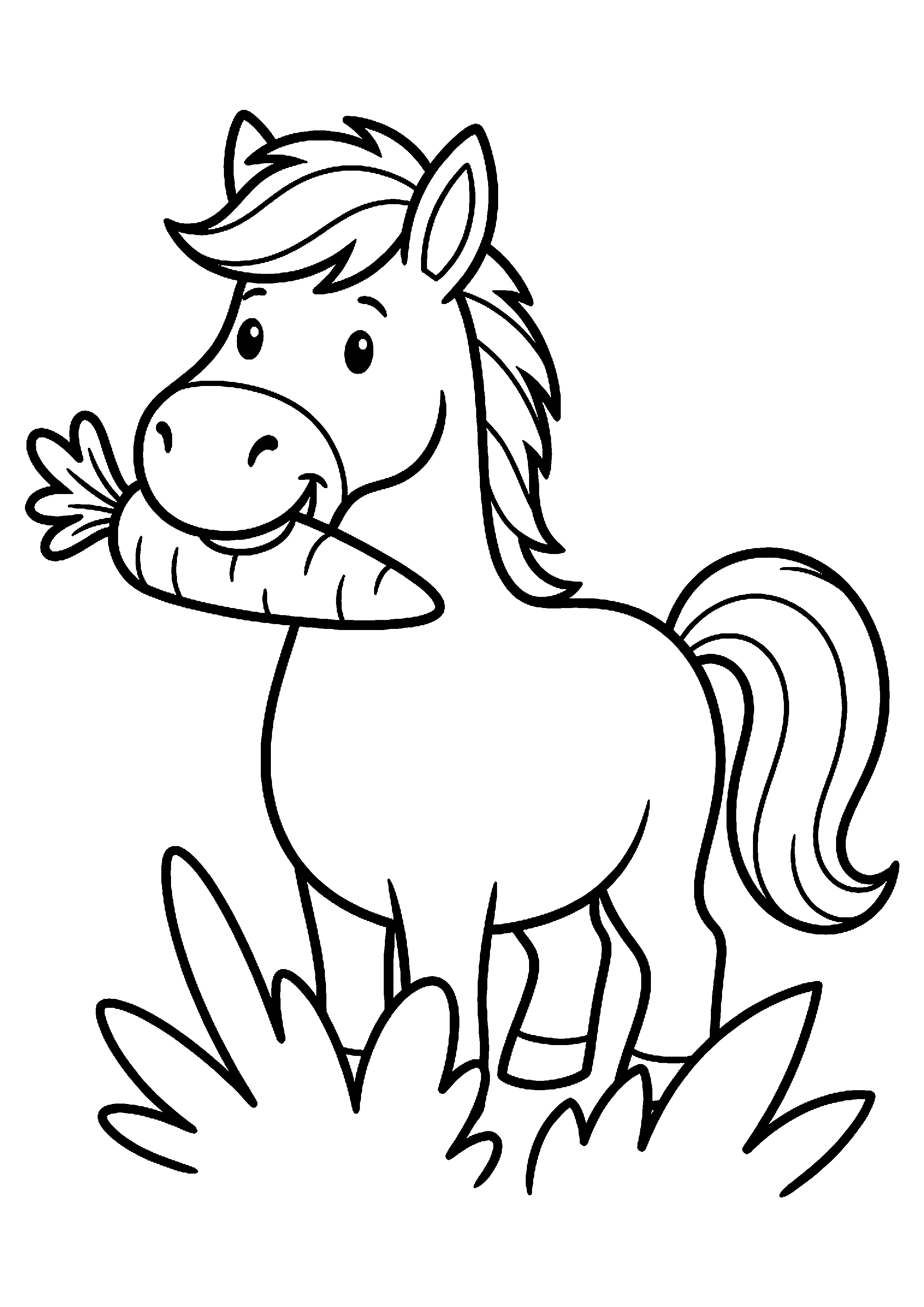 Ozosnel eet een wortel kleurplaat — gratis kleurplaat