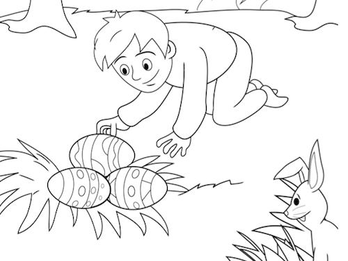 Paaseitjes Zoeken Kleurplaat — gratis kleurplaat