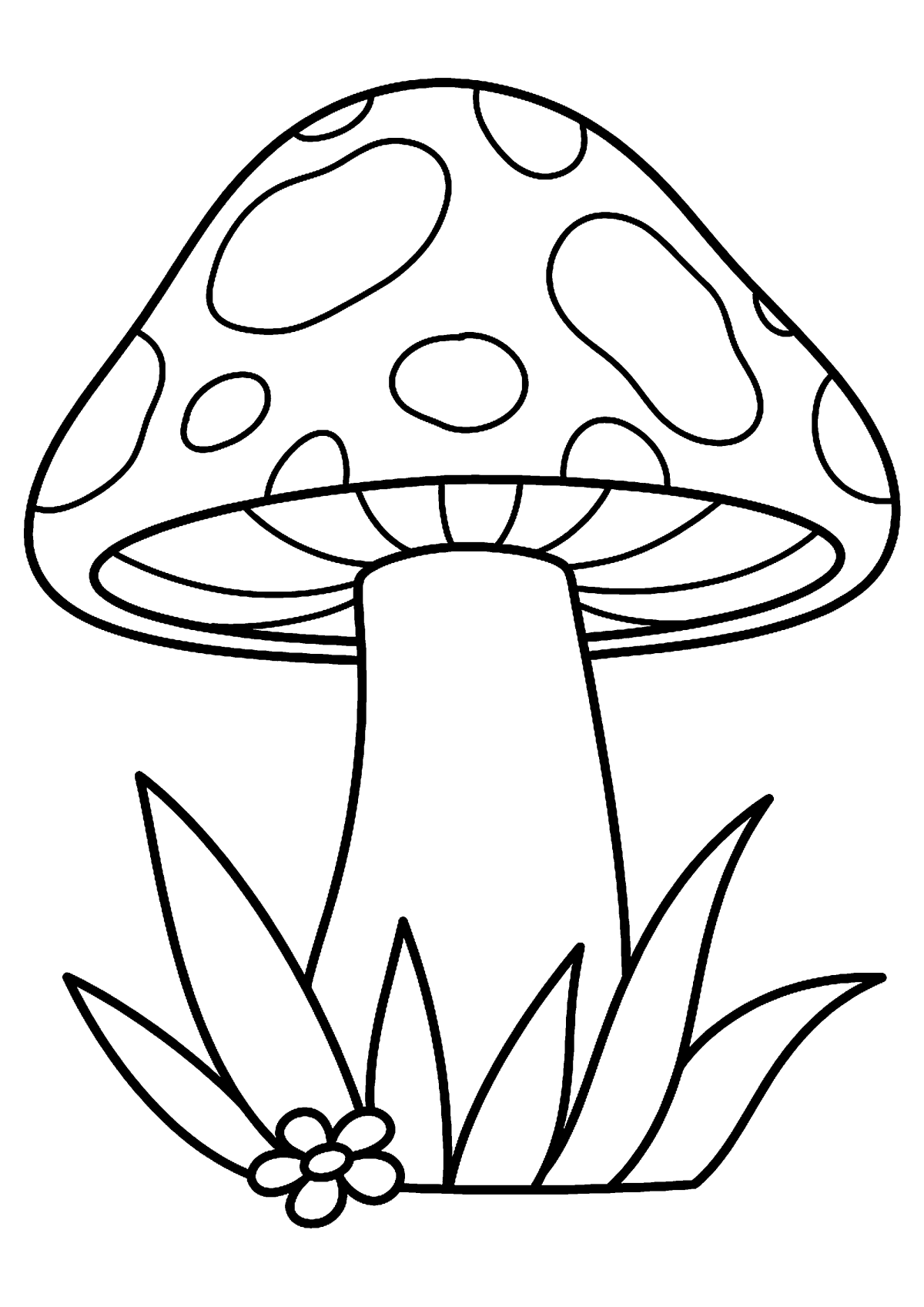 Paddenstoel kleurplaat — gratis kleurplaat