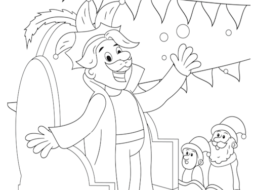 Prins Carnaval Kleurplaat — gratis kleurplaat