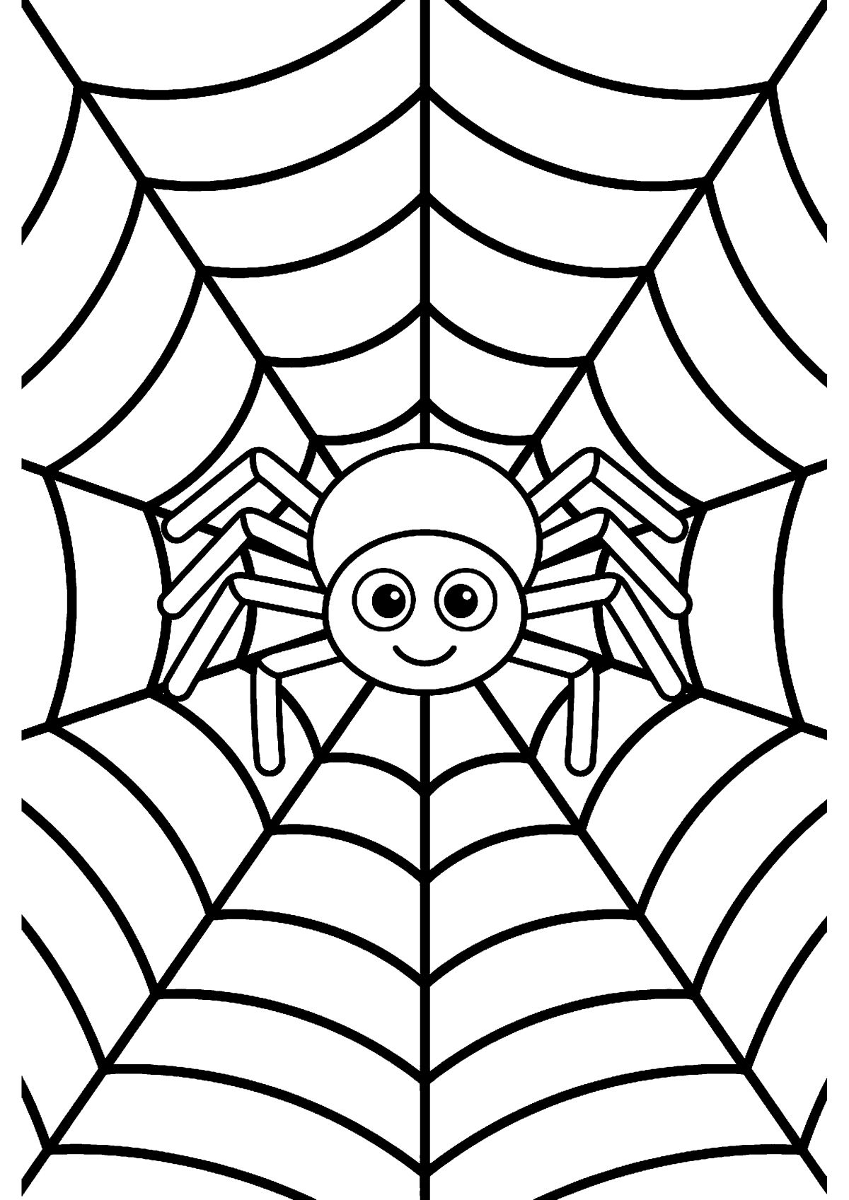 Spin in web kleurplaat — gratis kleurplaat