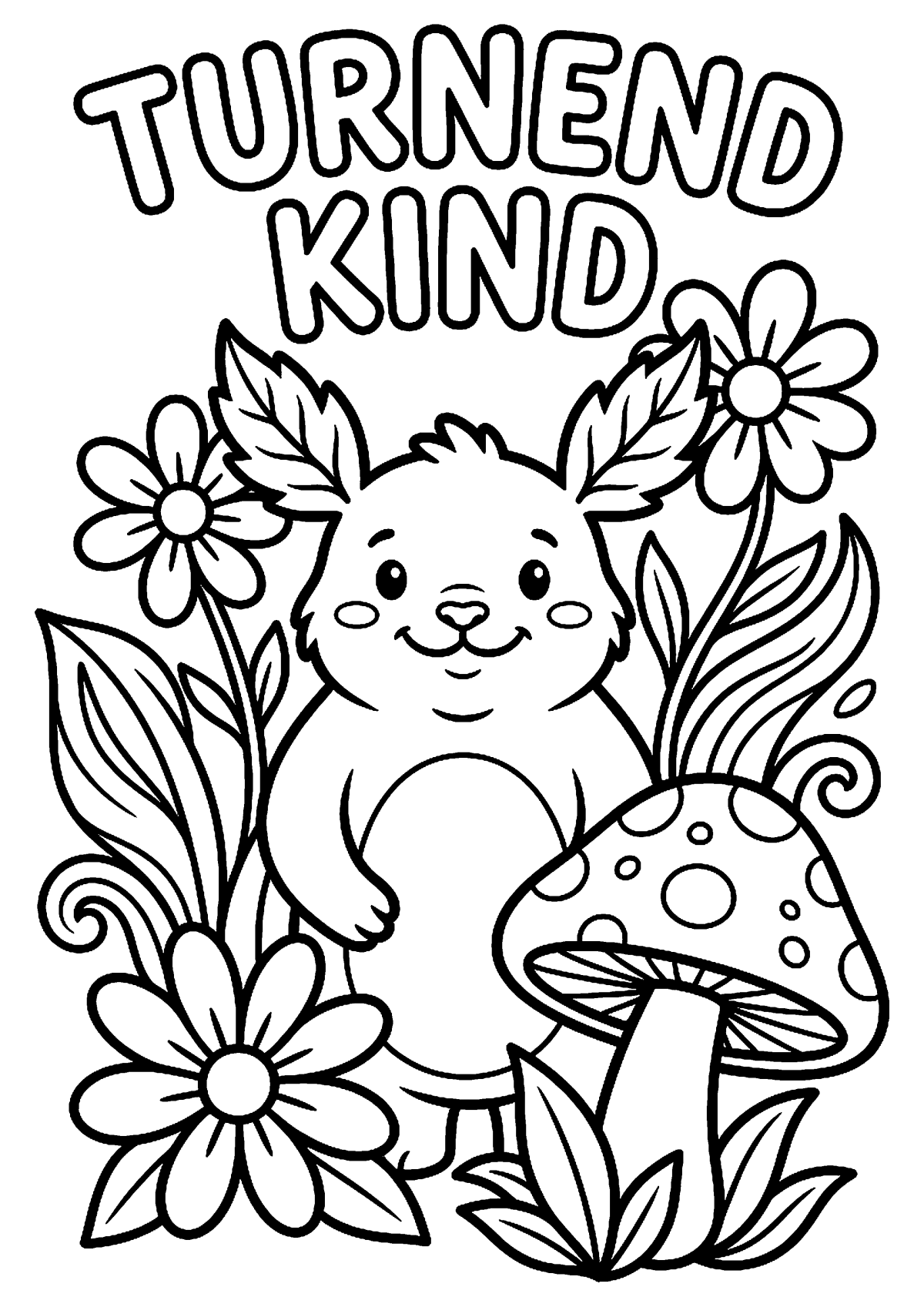 Turnend kind kleurplaat — gratis kleurplaat