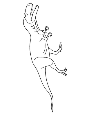 Allosaurus Kleurplaat — gratis kleurplaat