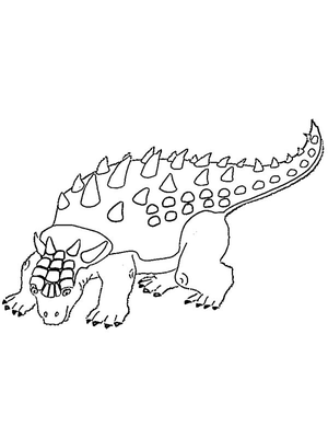 Ankylosaurus Kleurplaat — gratis kleurplaat