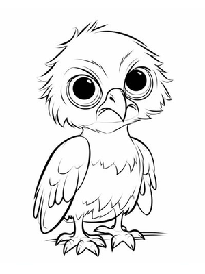 Baby Arend Kleurplaat — gratis kleurplaat