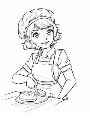 Bakker Kleurplaat 2 — gratis kleurplaat