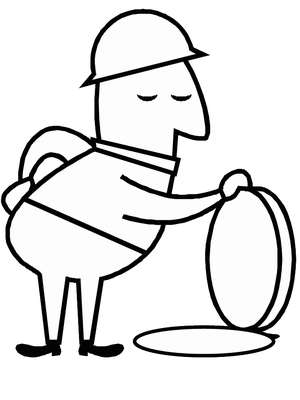 Bouwvakker Kleurplaat 3 — gratis kleurplaat