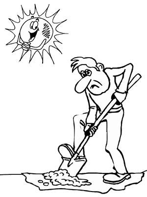 Bouwvakker Kleurplaat 6 — gratis kleurplaat