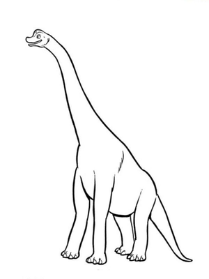 Brachiosaurus Kleurplaat — gratis kleurplaat