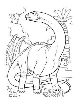 Brontosaurus Kleurplaat — gratis kleurplaat
