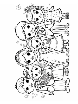 Bruiloft Party 1 Kleurplaat — gratis kleurplaat