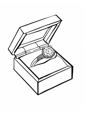 Bruiloft Ring 1 Kleurplaat — gratis kleurplaat