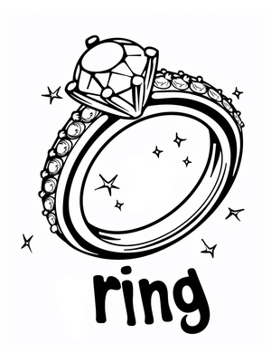 Bruiloft Ring 2 Kleurplaat — gratis kleurplaat