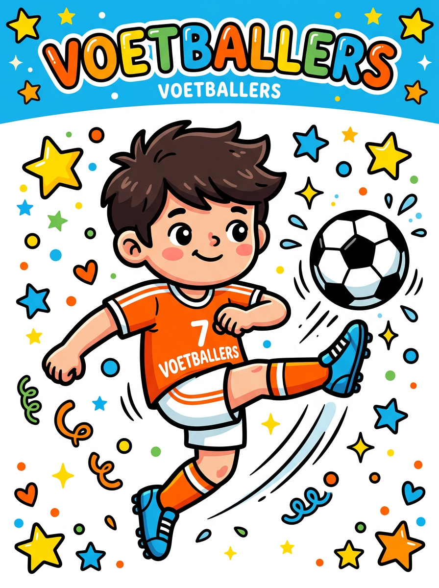 Voetballers kleurplaten