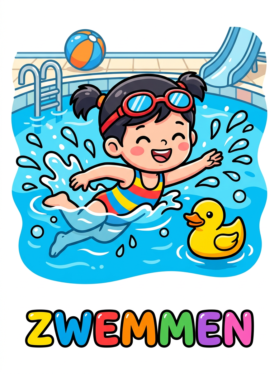 Zwemmen kleurplaten