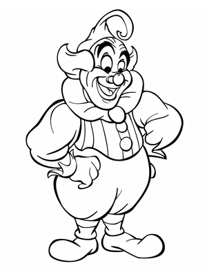 Circus Clown 10 Kleurplaat — gratis kleurplaat