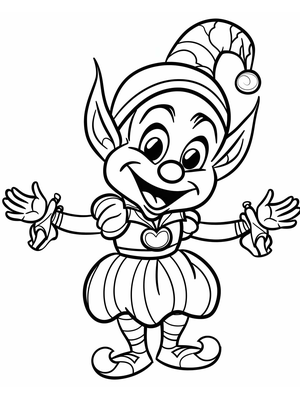 Circus Clown 16 Kleurplaat — gratis kleurplaat