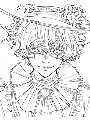 Circus Clown 3 Kleurplaat — gratis kleurplaat