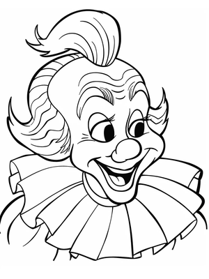 Circus Clown 6 Kleurplaat — gratis kleurplaat