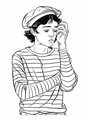 Circus Mime 2 Kleurplaat — gratis kleurplaat