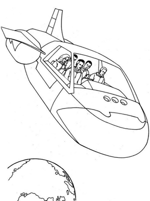De ruimte in Kleurplaat — gratis kleurplaat