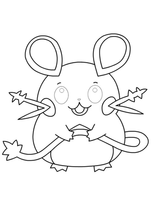 Dedenne Kleurplaat — gratis kleurplaat