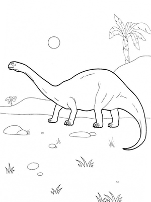 Diplodocus Dinosauriër Kleurplaat — gratis kleurplaat
