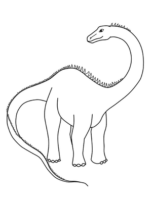 Diplodocus Kleurplaat — gratis kleurplaat