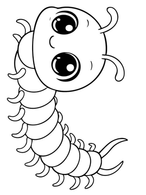 Baby Duizendpoot Kleurplaat — gratis kleurplaat