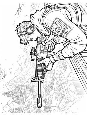 Fortnite 18 Kleurplaat — gratis kleurplaat